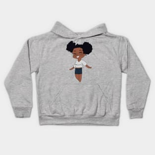 Black Girl with Natural Hair Kids Hoodie